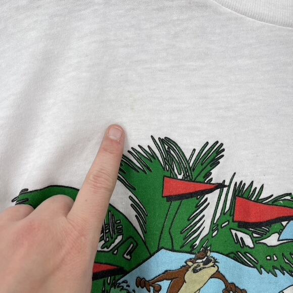 Vintage Taz Shirt Mens XS/SM Warner Bros Radical Surf Cartoon Looney Tunes 70s - Picture 7 of 12